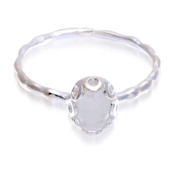 Alternate image for Sterling Silver Solitaire Ring with Oval Rainbow Moonstone Luminous Branch
