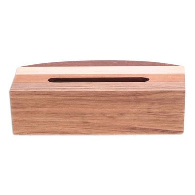 Alternate image for Modern Striped Wood Phone Speaker Handcrafted in Thailand Striped Connection