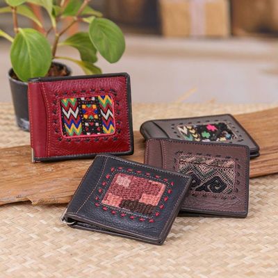 Primary image for Mens Leather Cotton Wallet with Stainless Steel Money Clip Simply Smart
