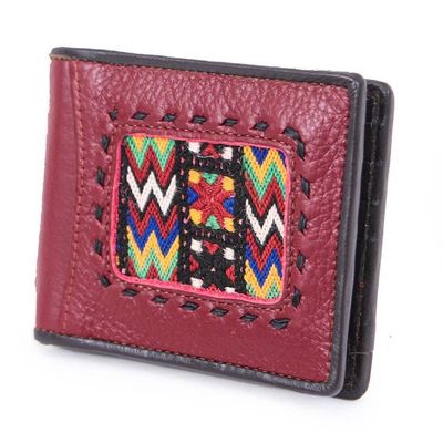 Alternate image for Mens Leather Cotton Wallet with Stainless Steel Money Clip Simply Smart