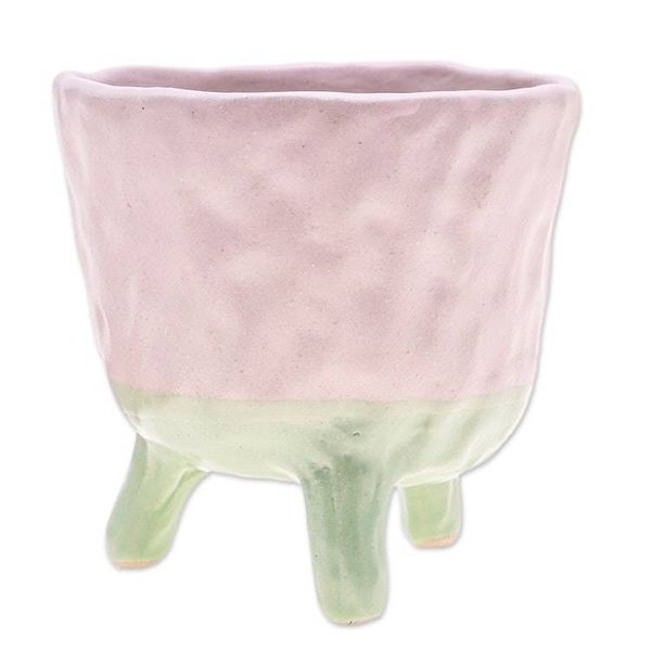 Alternate image for Curated Gift Set with 6 Ceramic Figurines and Flower Pot Pastel Garden