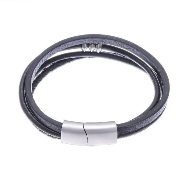 Alternate image for Leather Cord Bracelet in Black from Thailand Free Spirited in Black