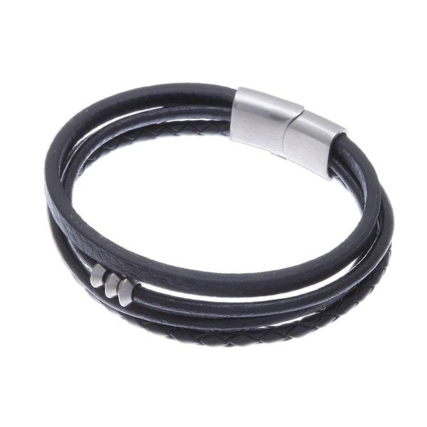 Alternate image for Leather Cord Bracelet in Black from Thailand Free Spirited in Black