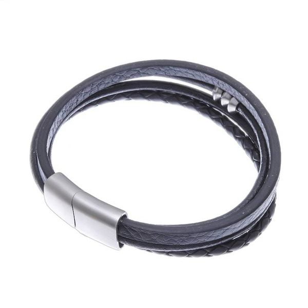 Alternate image for Leather Cord Bracelet in Black from Thailand Free Spirited in Black