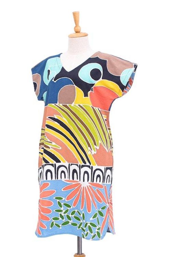 Alternate image for Artisan Crafted Cotton Batik Shift Dress Summer Air
