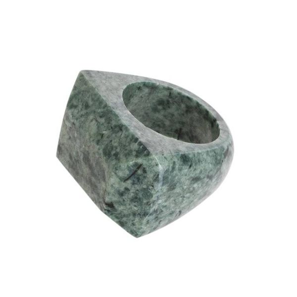 Alternate image for Pyramid-Shaped Jade Signet Ring from Guatemala Green Steppe