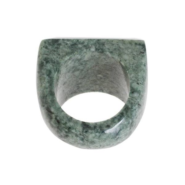 Alternate image for Pyramid-Shaped Jade Signet Ring from Guatemala Green Steppe