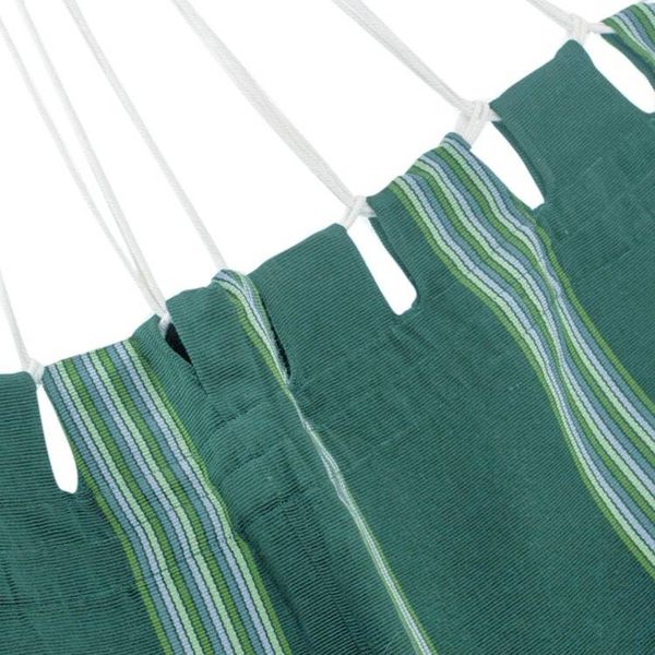 Alternate image for Handwoven Striped Single Guatemalan Hammock Laurel Green