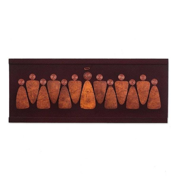 Alternate image for 24-Inch Brown Wood and Gourd Plaque of the Last Supper The Last Supper Together