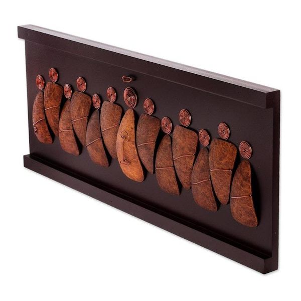 Alternate image for 24-Inch Brown Wood and Gourd Plaque of the Last Supper The Last Supper Together