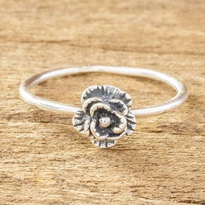 Primary image for Small Flower Ring in Sterling Silver Humble Blossom