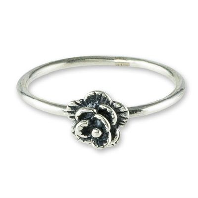 Alternate image for Small Flower Ring in Sterling Silver Humble Blossom