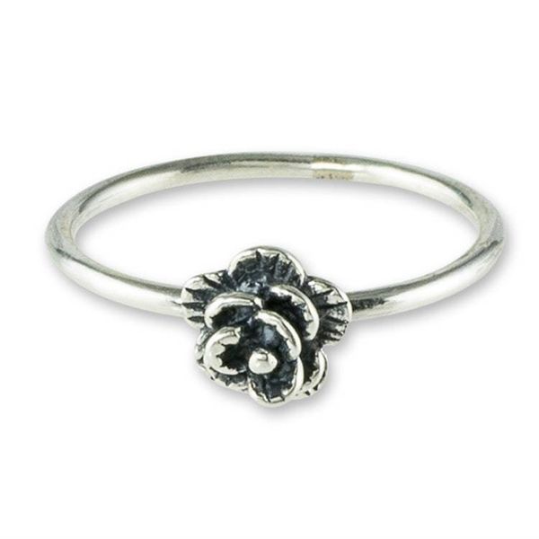 Alternate image for Small Flower Ring in Sterling Silver Humble Blossom