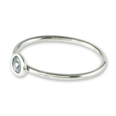 Alternate image for Modern Sterling Silver Circle Motif Ring Modern Forms