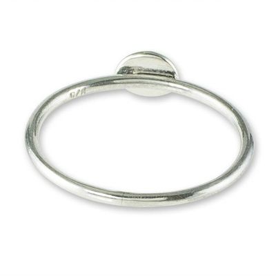 Alternate image for Modern Sterling Silver Circle Motif Ring Modern Forms