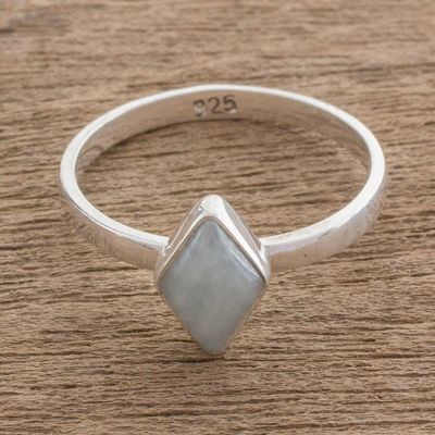 Main image for Rhombus Light Green Jade Single-Stone Ring from Guatemal Love Rhombus in Light Green