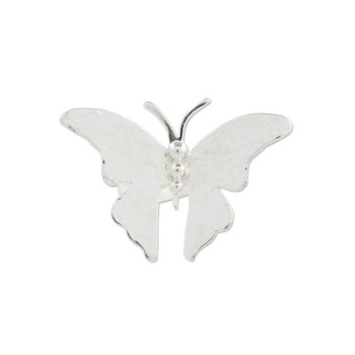 Alternate image for Sterling Silver Butterfly Cocktail Ring from Costa Rica Shining Wings