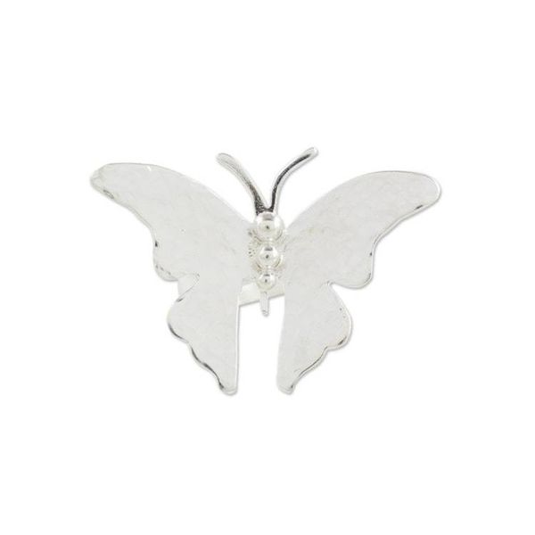 Alternate image for Sterling Silver Butterfly Cocktail Ring from Costa Rica Shining Wings