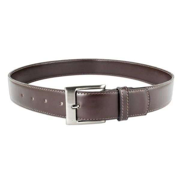 Alternate image for Hand Crafted Dark Brown Mens Leather Belt Subtle Elegance in Brown