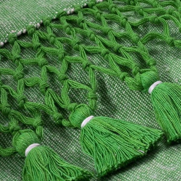 Alternate image for Green Hand Crafted Cotton Hammock Swing from Guatemala Take Me to the Forest