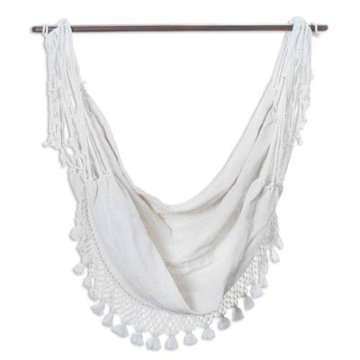 Alternate image for Hand Crafted Cotton Hammock Swing from Guatemala Take Me to the Clouds