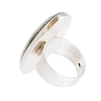 Alternate image for Sterling Silver Jade Cocktail Ring Sixth Star