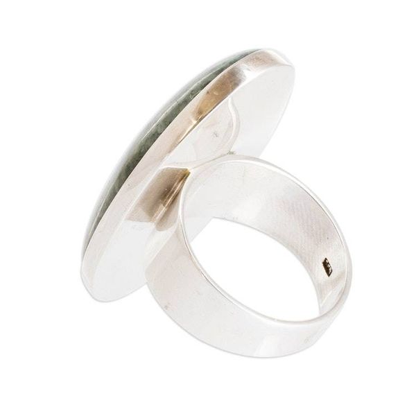Alternate image for Sterling Silver Jade Cocktail Ring Sixth Star