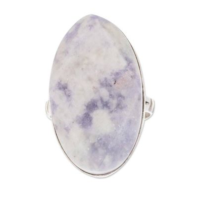 Alternate image for Jade cocktail ring Lilac Maya Mystique