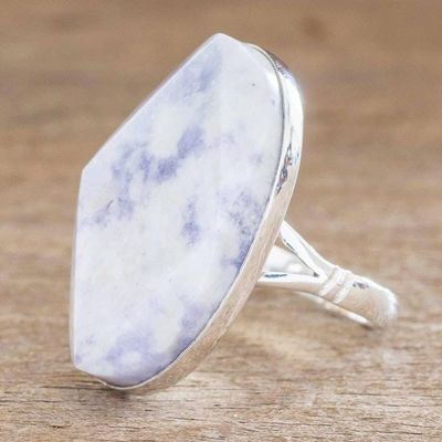 Alternate image for Jade cocktail ring Lilac Maya Mystique