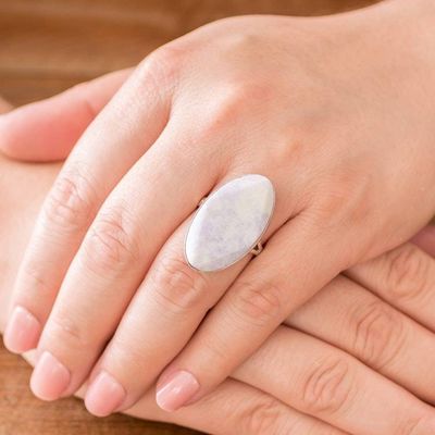 Alternate image for Jade cocktail ring Lilac Maya Mystique