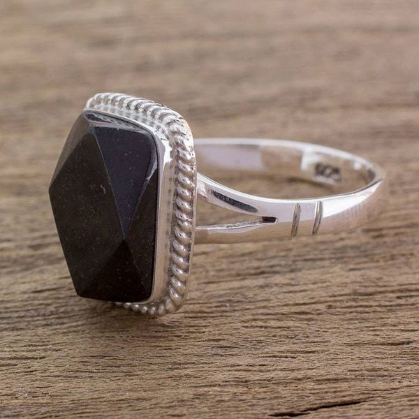 Alternate image for Black Jade Ring Black Maya Princess