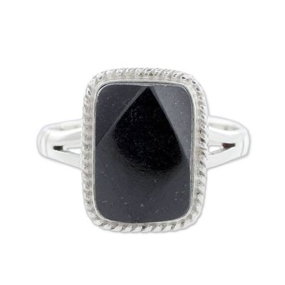 Alternate image for Black Jade Ring Black Maya Princess