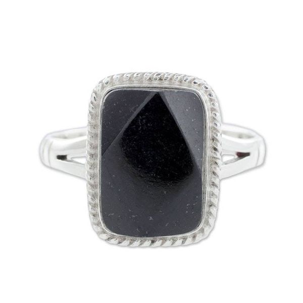 Alternate image for Black Jade Ring Black Maya Princess