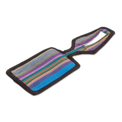 Alternate image for Multicolored Cotton Luggage Tag Handmade in Guatemala Traveling Love