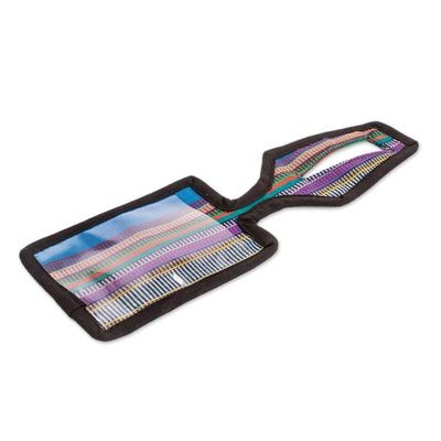 Alternate image for Multicolored Cotton Luggage Tag Handmade in Guatemala Traveling Love