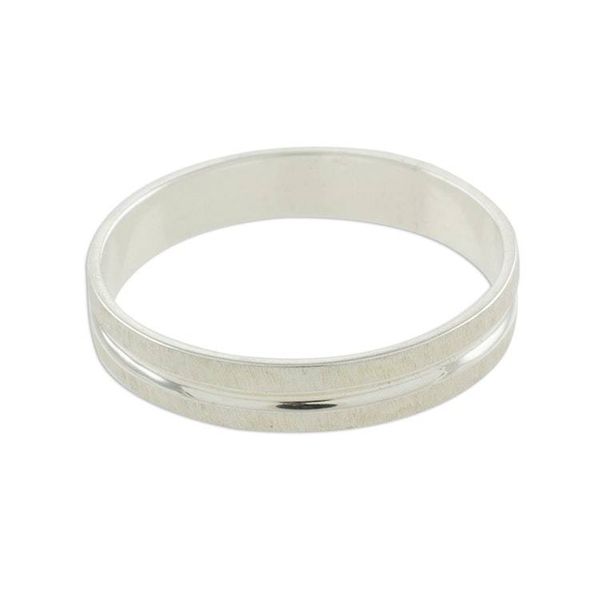 Alternate image for Artisan Crafted Sterling Silver Band Ring from Guatemala Eternal Elegance
