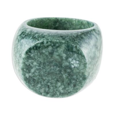 Alternate image for Hand Carved Natural Jade Ring Signet