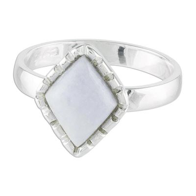 Alternate image for Sterling Silver Ring with a Lilac Jade Diamond Lilac Diamond