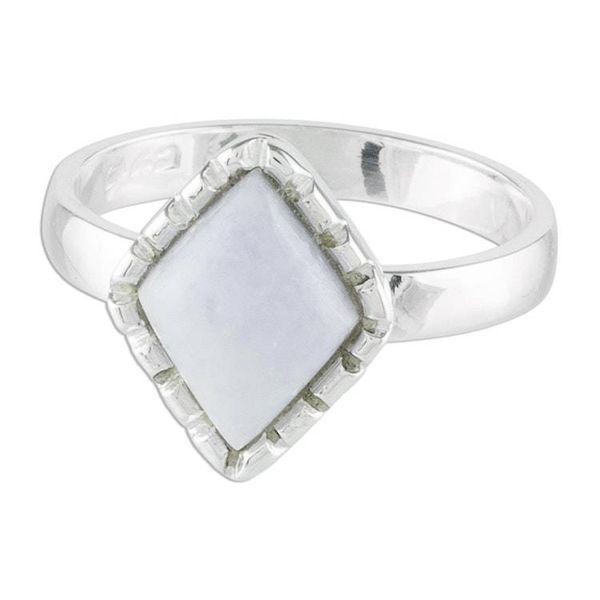 Alternate image for Sterling Silver Ring with a Lilac Jade Diamond Lilac Diamond