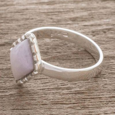 Alternate image for Sterling Silver Ring with a Lilac Jade Diamond Lilac Diamond