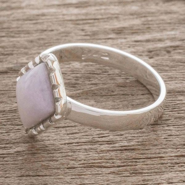Alternate image for Sterling Silver Ring with a Lilac Jade Diamond Lilac Diamond