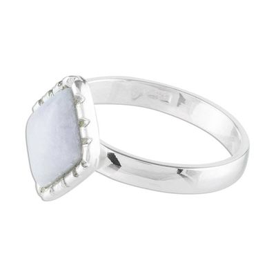 Alternate image for Sterling Silver Ring with a Lilac Jade Diamond Lilac Diamond