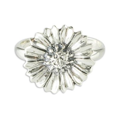 Alternate image for Pretty Sterling Silver Gerbera Daisy Cocktail Ring Gerbera