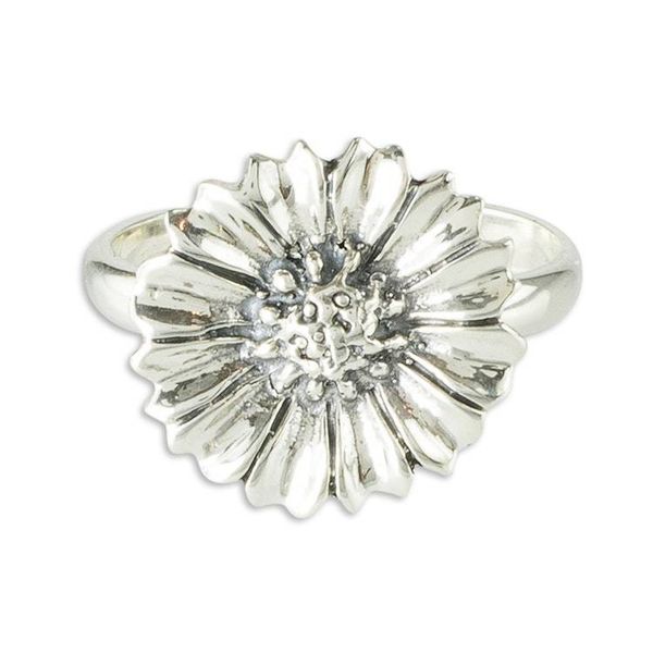 Alternate image for Pretty Sterling Silver Gerbera Daisy Cocktail Ring Gerbera