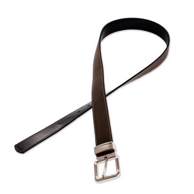 Alternate image for Green and Black Reversible Mens Belt Advocate in Olive
