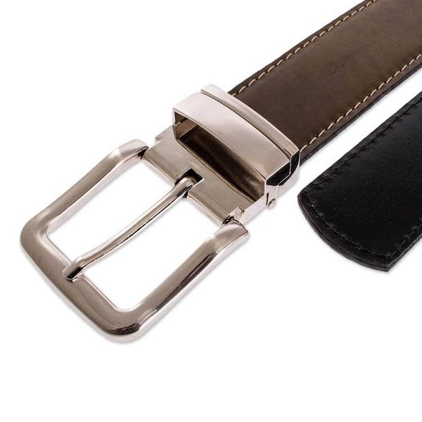 Alternate image for Green and Black Reversible Mens Belt Advocate in Olive