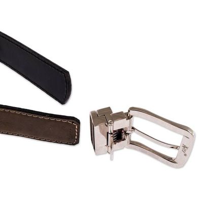 Alternate image for Green and Black Reversible Mens Belt Advocate in Olive