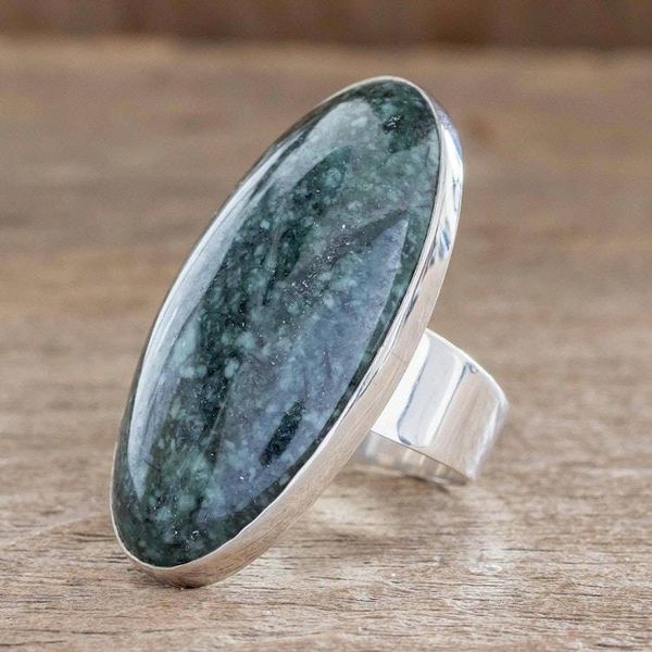 Alternate image for Jade cocktail ring Maya Virtues