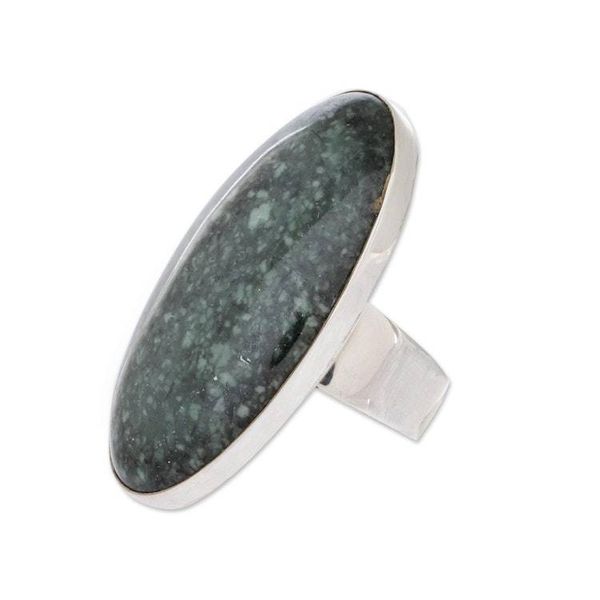 Alternate image for Jade cocktail ring Maya Virtues