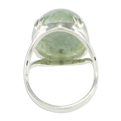 Alternate image for Apple Green Jade Cocktail Ring Precious Light